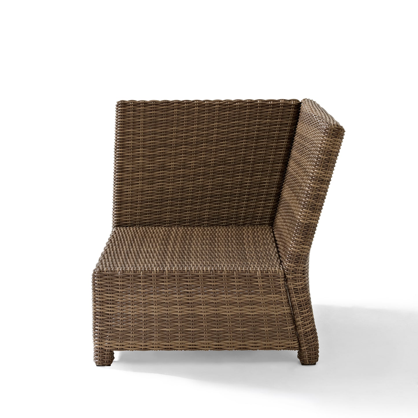 Bradenton Outdoor Wicker Sectional Corner Chair Sangria/Weathered Brown