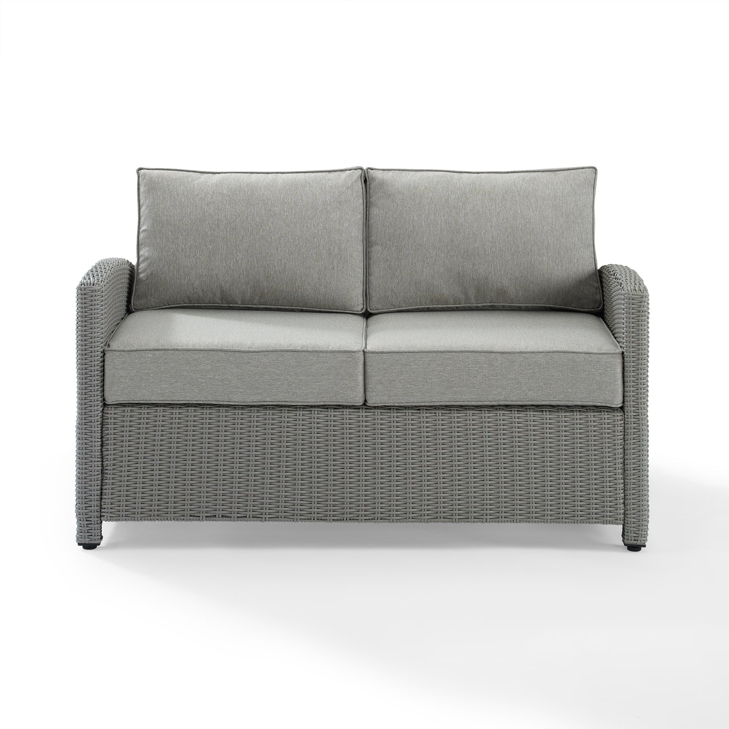 Bradenton Outdoor Wicker Loveseat Gray/Gray