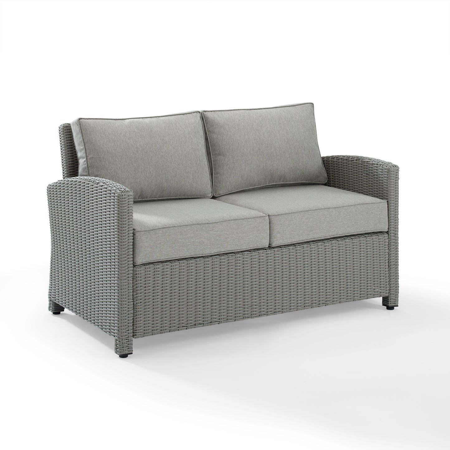 Bradenton Outdoor Wicker Loveseat Gray/Gray