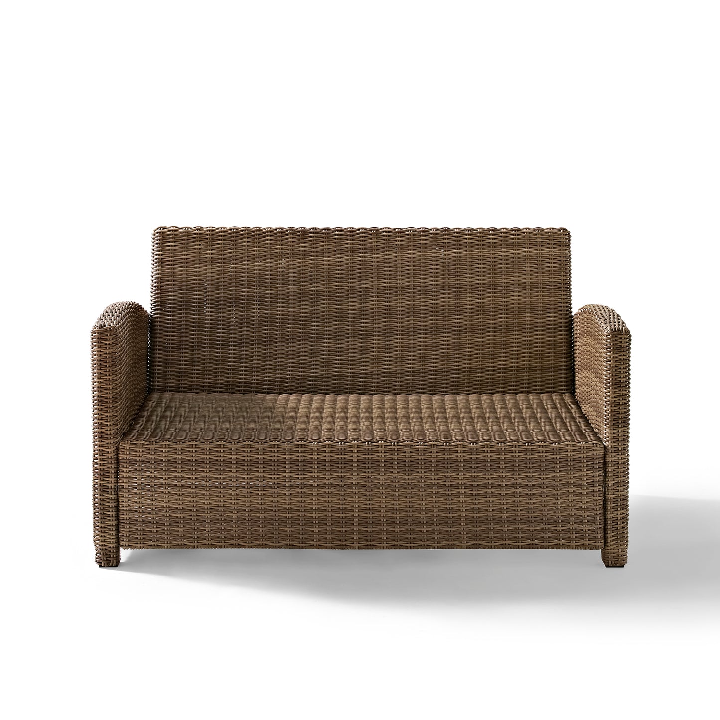 Bradenton Outdoor Wicker Loveseat Gray/Weathered Brown