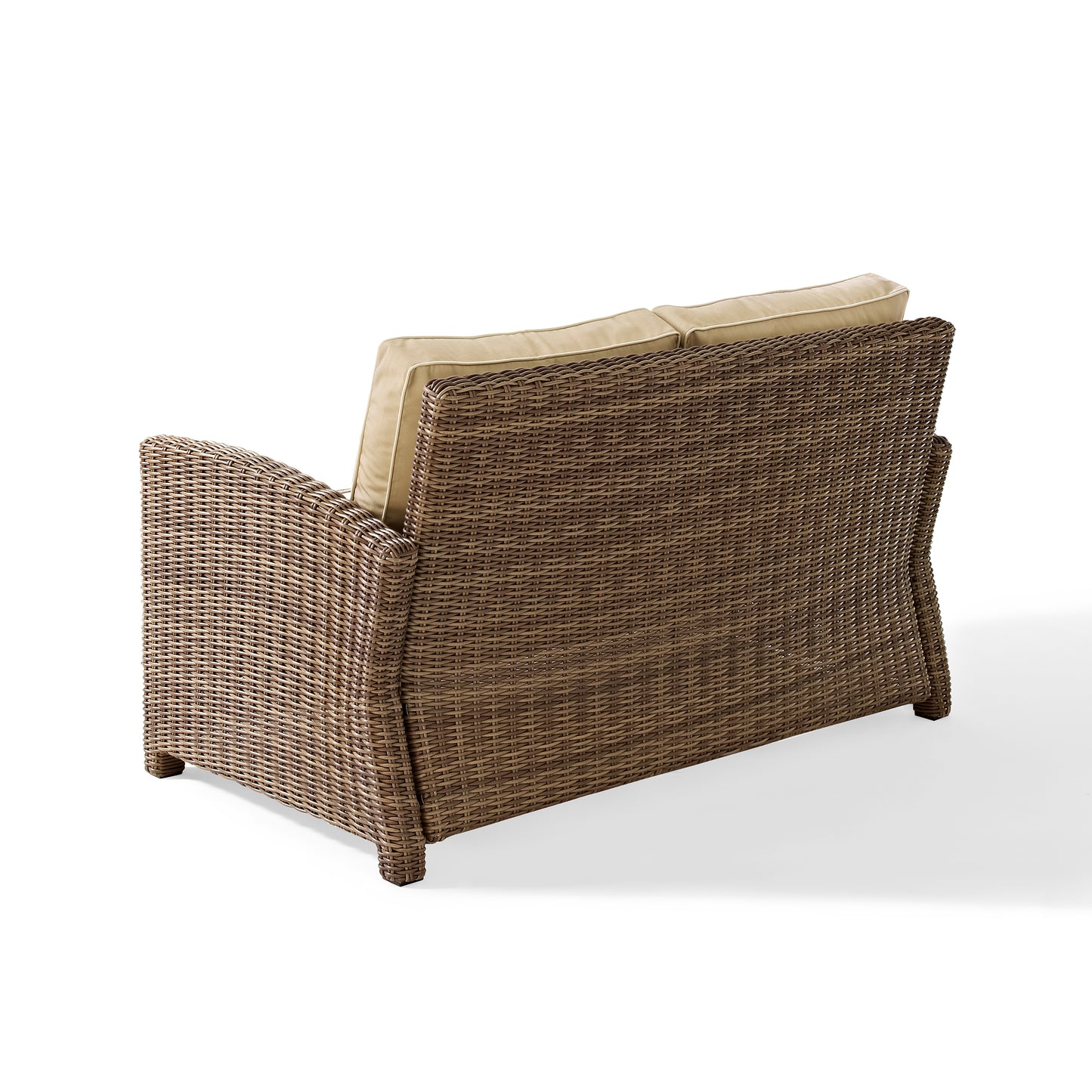 Bradenton Outdoor Wicker Loveseat Sand/Weathered Brown