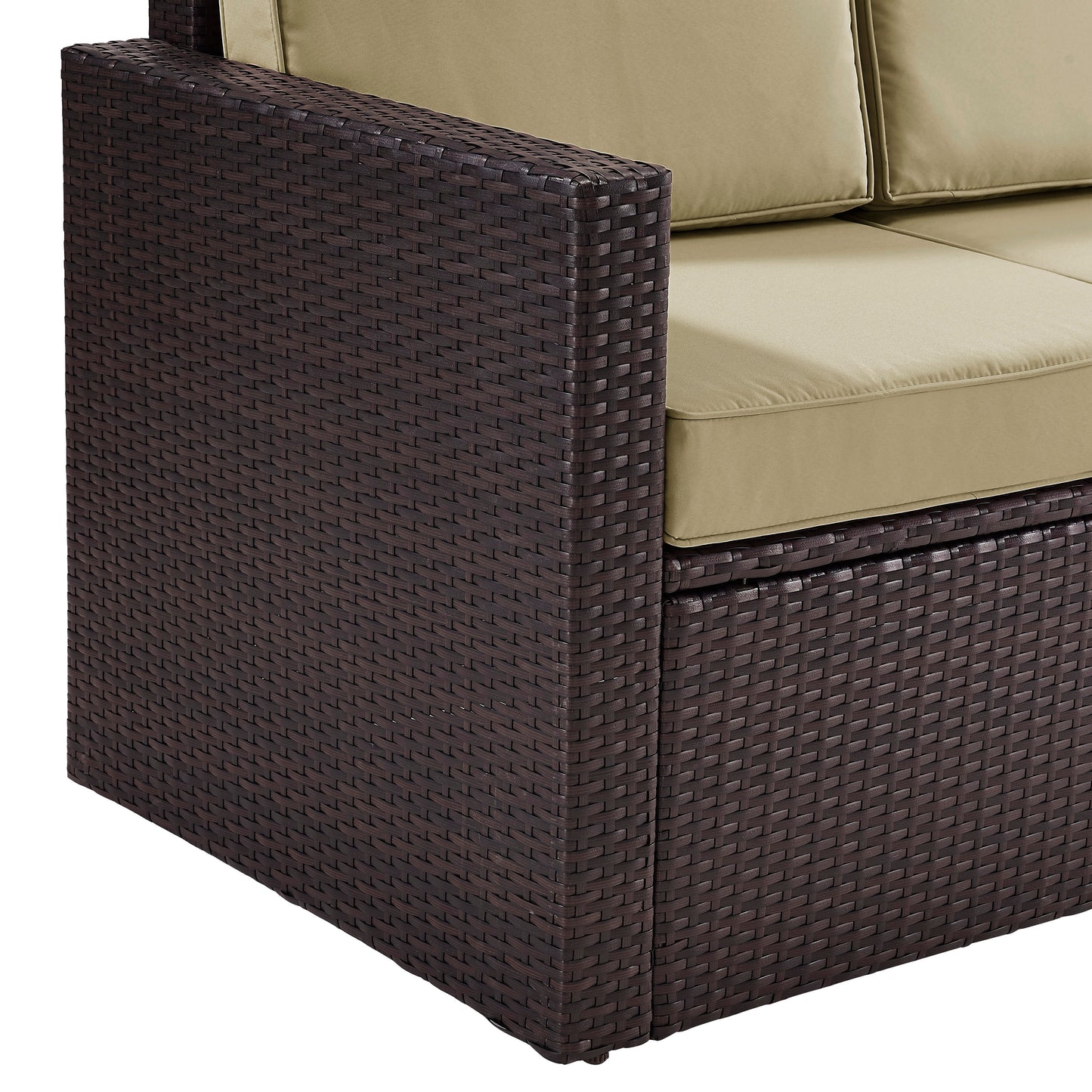 Palm Harbor Outdoor Wicker Sofa Sand/Brown