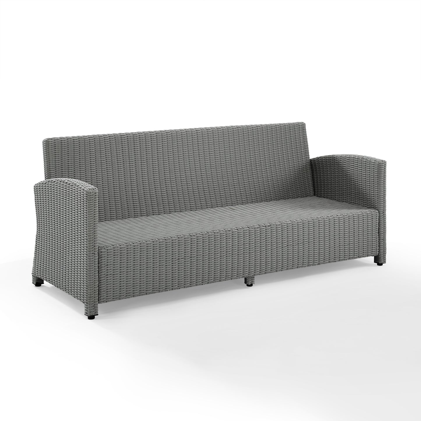 Bradenton Outdoor Wicker Sofa Gray/Gray