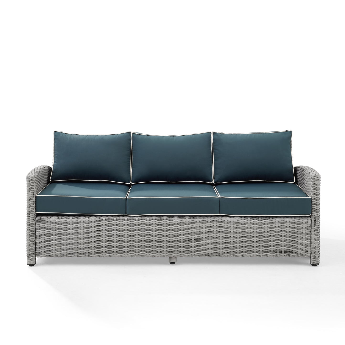 Bradenton Outdoor Wicker Sofa Navy/Gray