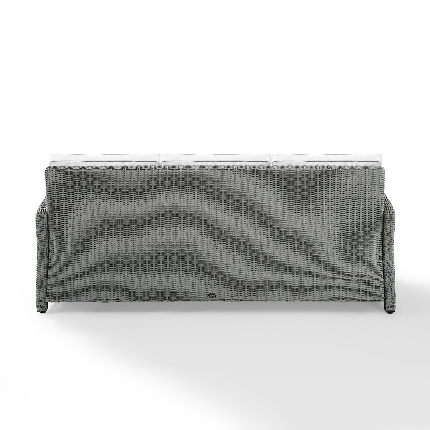 Bradenton Outdoor Wicker Sofa - Sunbrella White/Gray