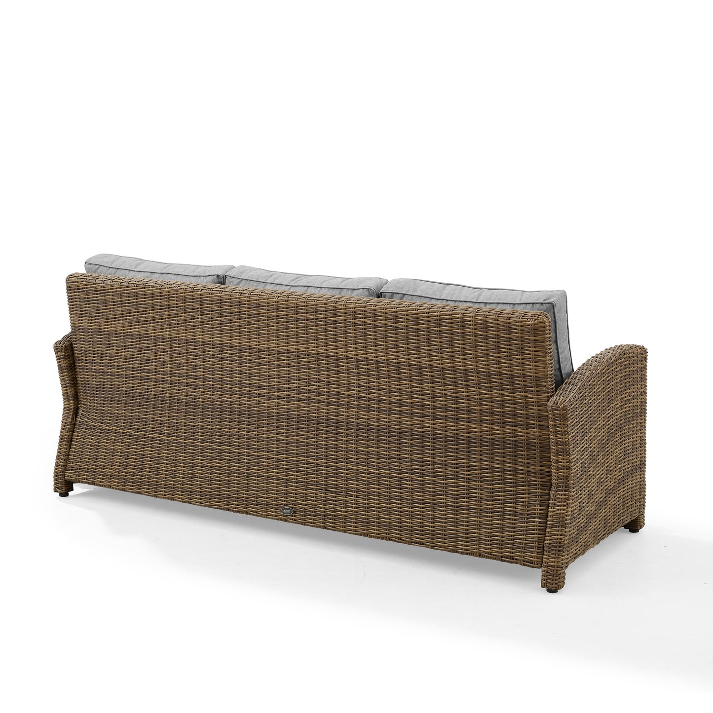 Bradenton Outdoor Wicker Sofa Weathered Brown /Gray