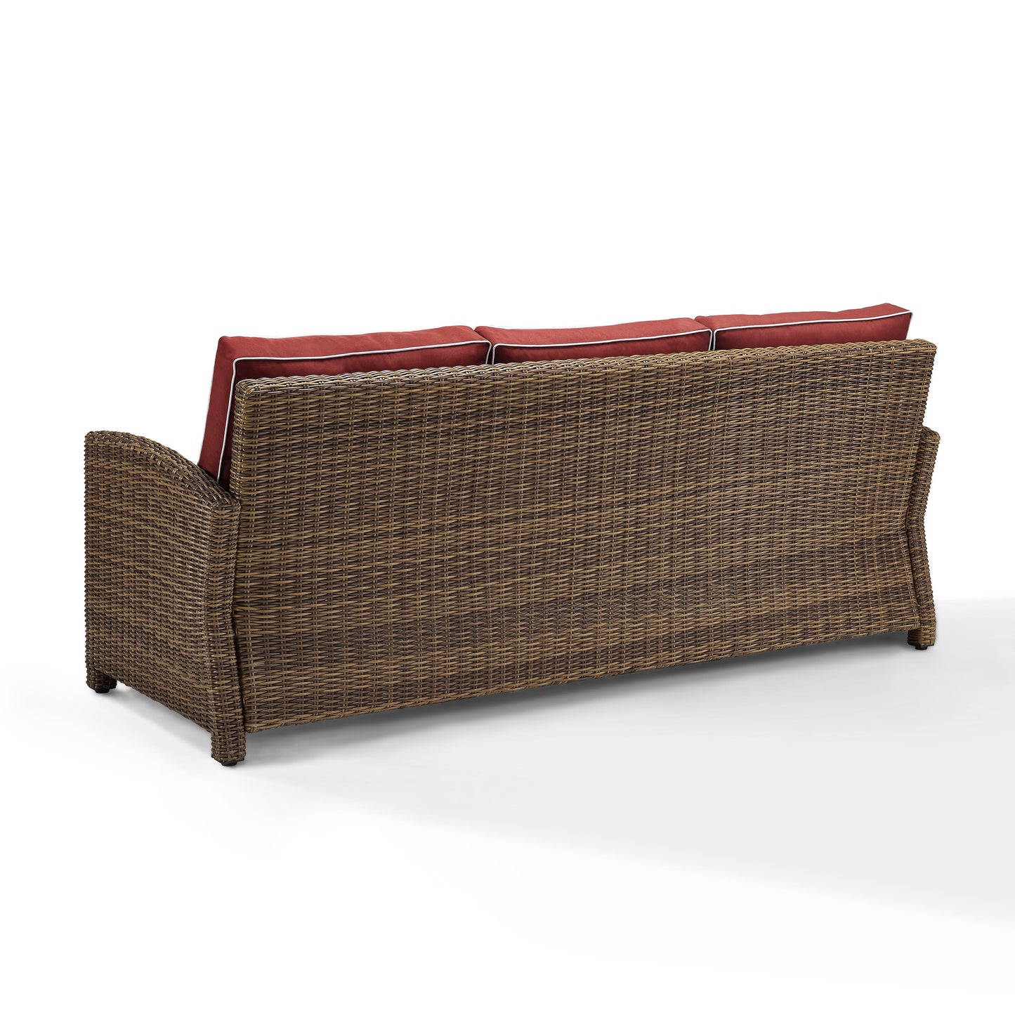 Bradenton Outdoor Wicker Sofa Sangria/Weathered Brown