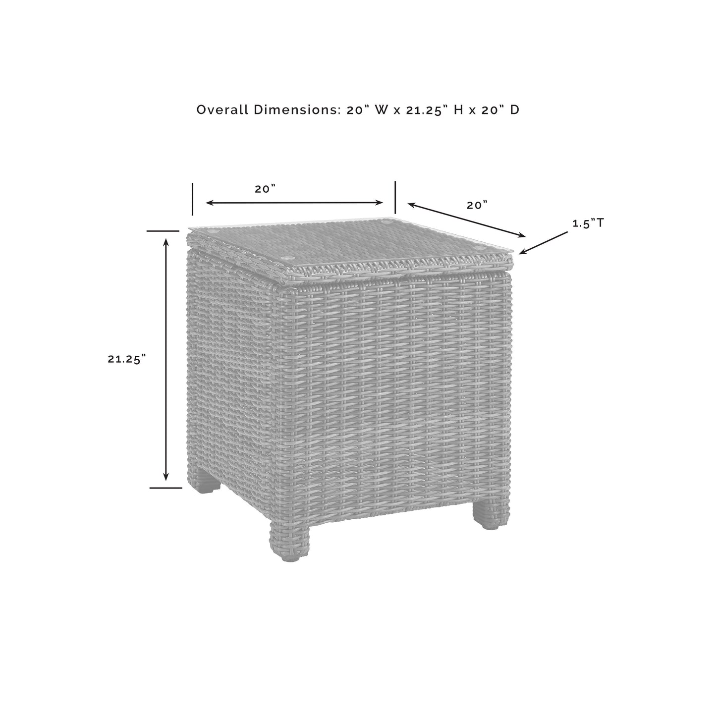 Bradenton 5Pc Outdoor Wicker Conversation Set Gray/Gray - Loveseat, Side Table, Coffee Table, & 2 Armchairs