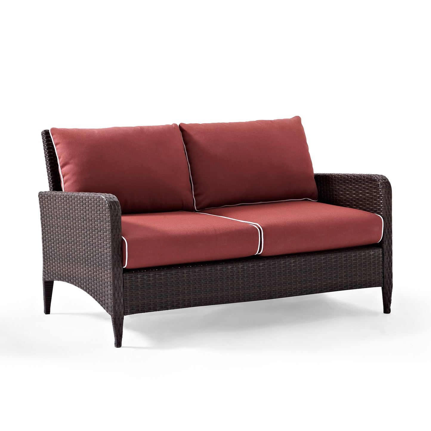 Kiawah Outdoor Wicker Loveseat Sangria/Brown