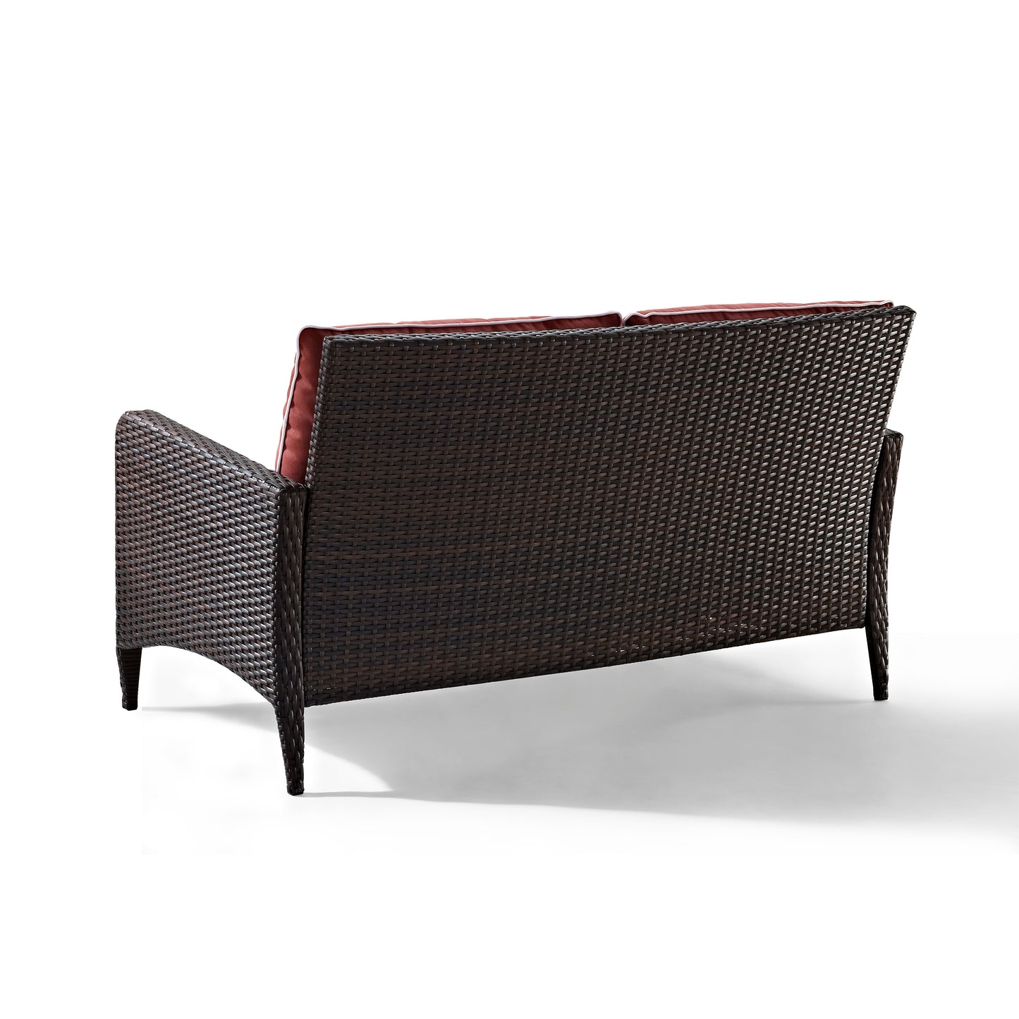 Kiawah Outdoor Wicker Loveseat Sangria/Brown