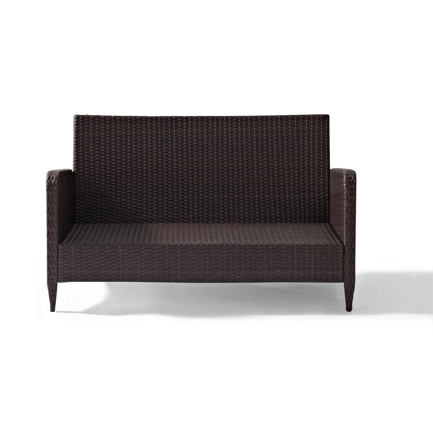 Kiawah Outdoor Wicker Loveseat Sangria/Brown