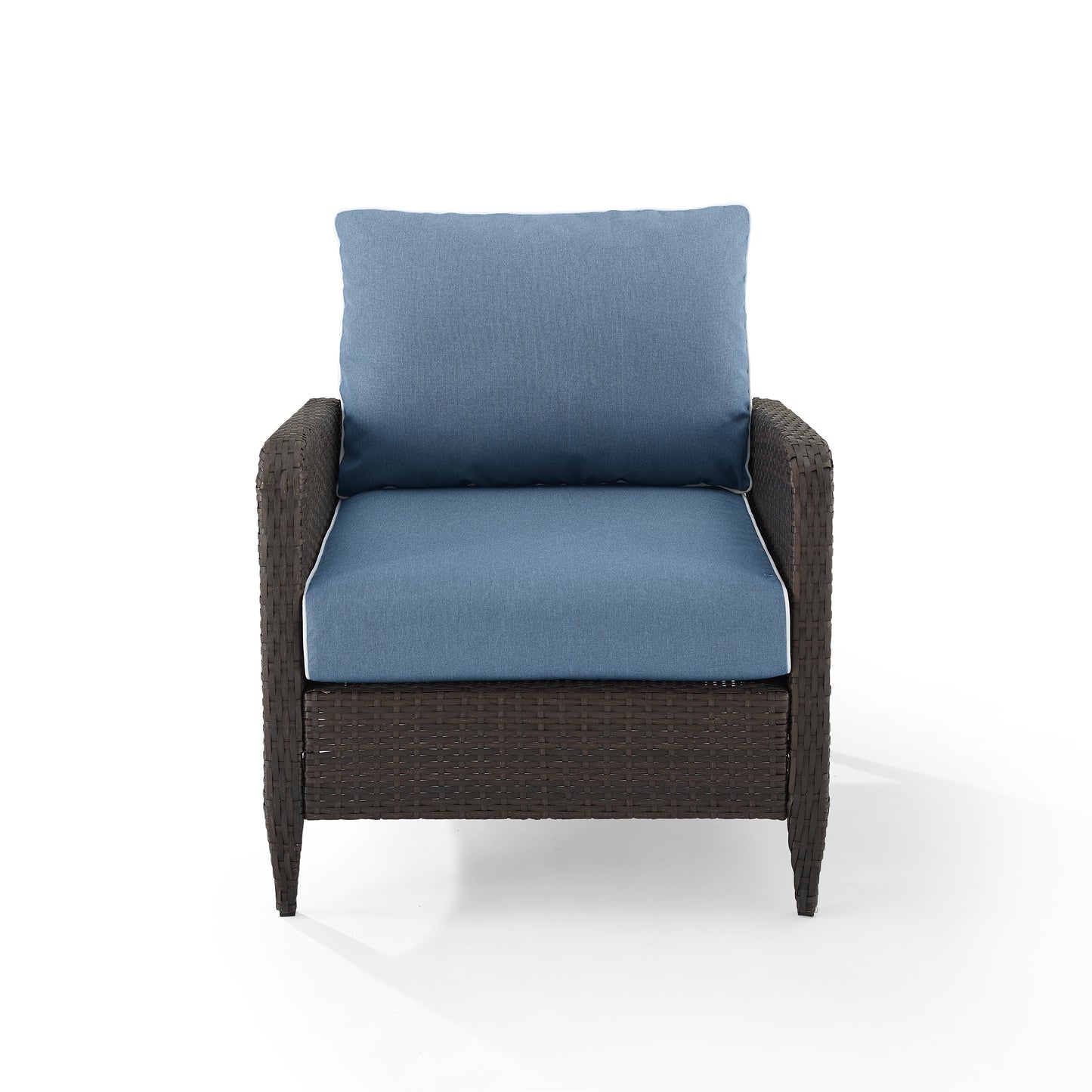 Kiawah Outdoor Wicker Armchair Blue/Brown