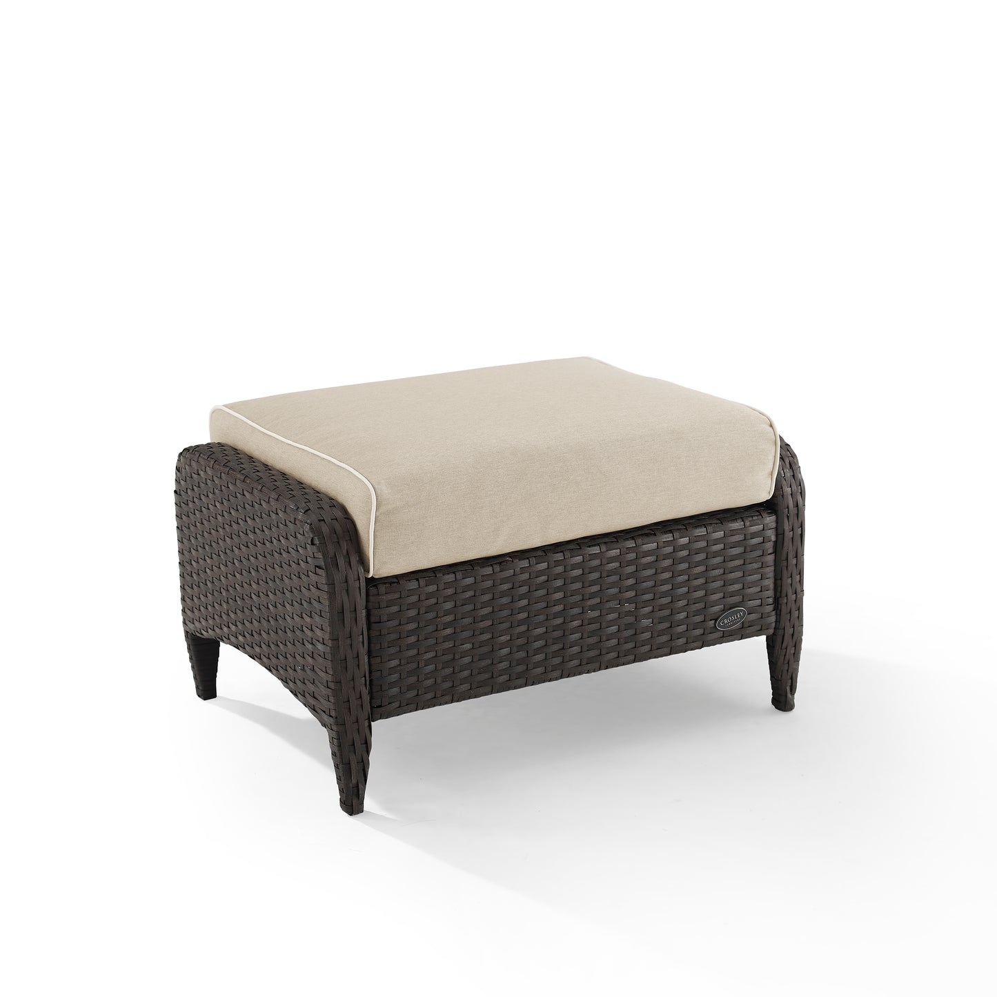 Kiawah Outdoor Wicker Ottoman Sand/Brown