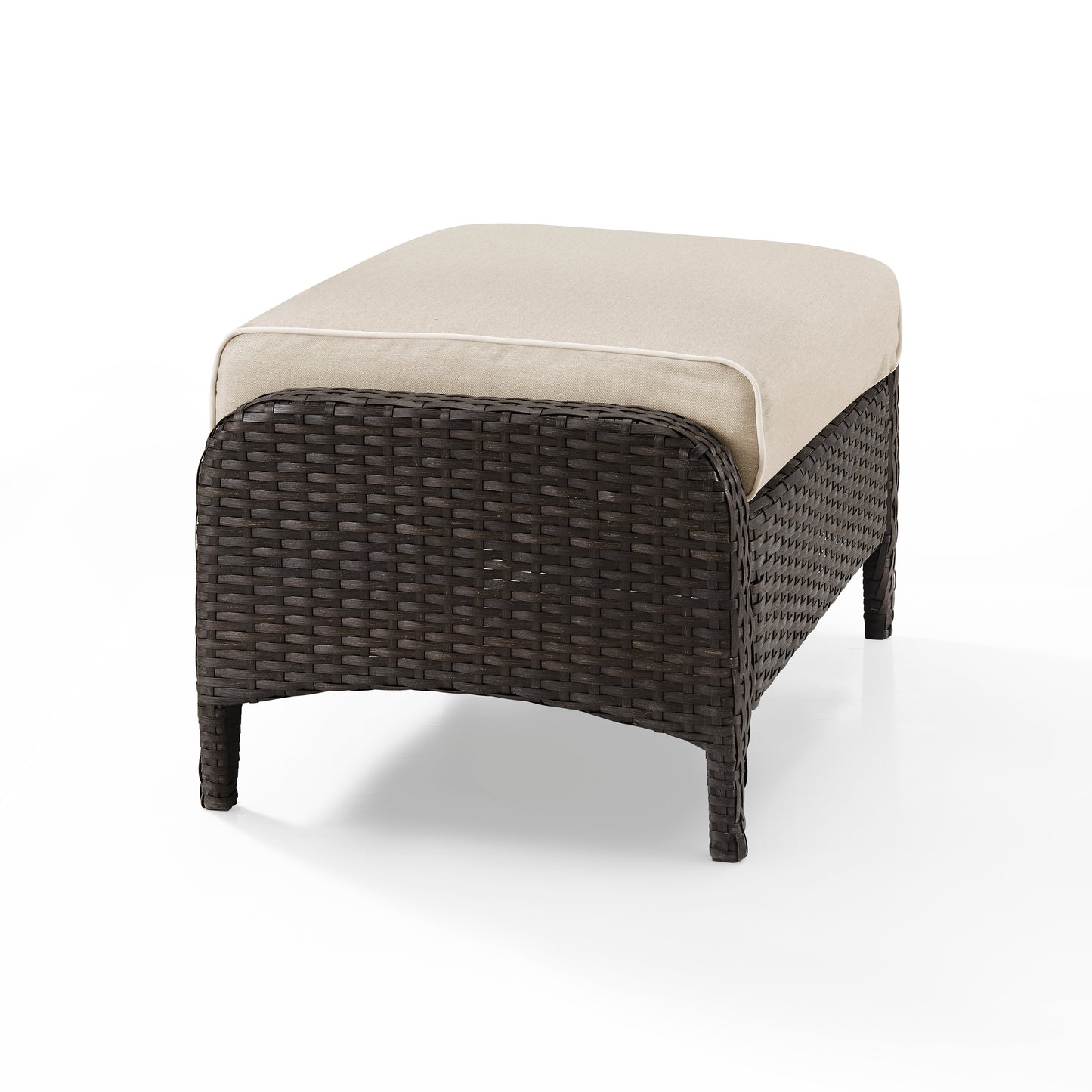 Kiawah Outdoor Wicker Ottoman Sand/Brown