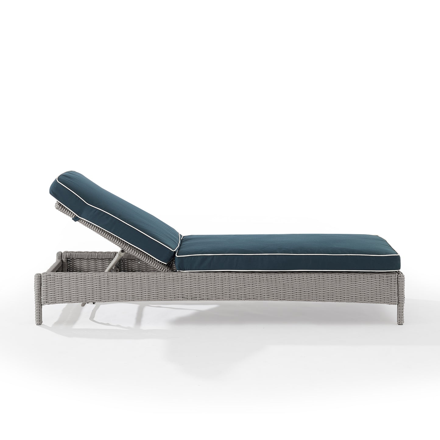 Bradenton Outdoor Wicker Chaise Lounge Navy/Gray