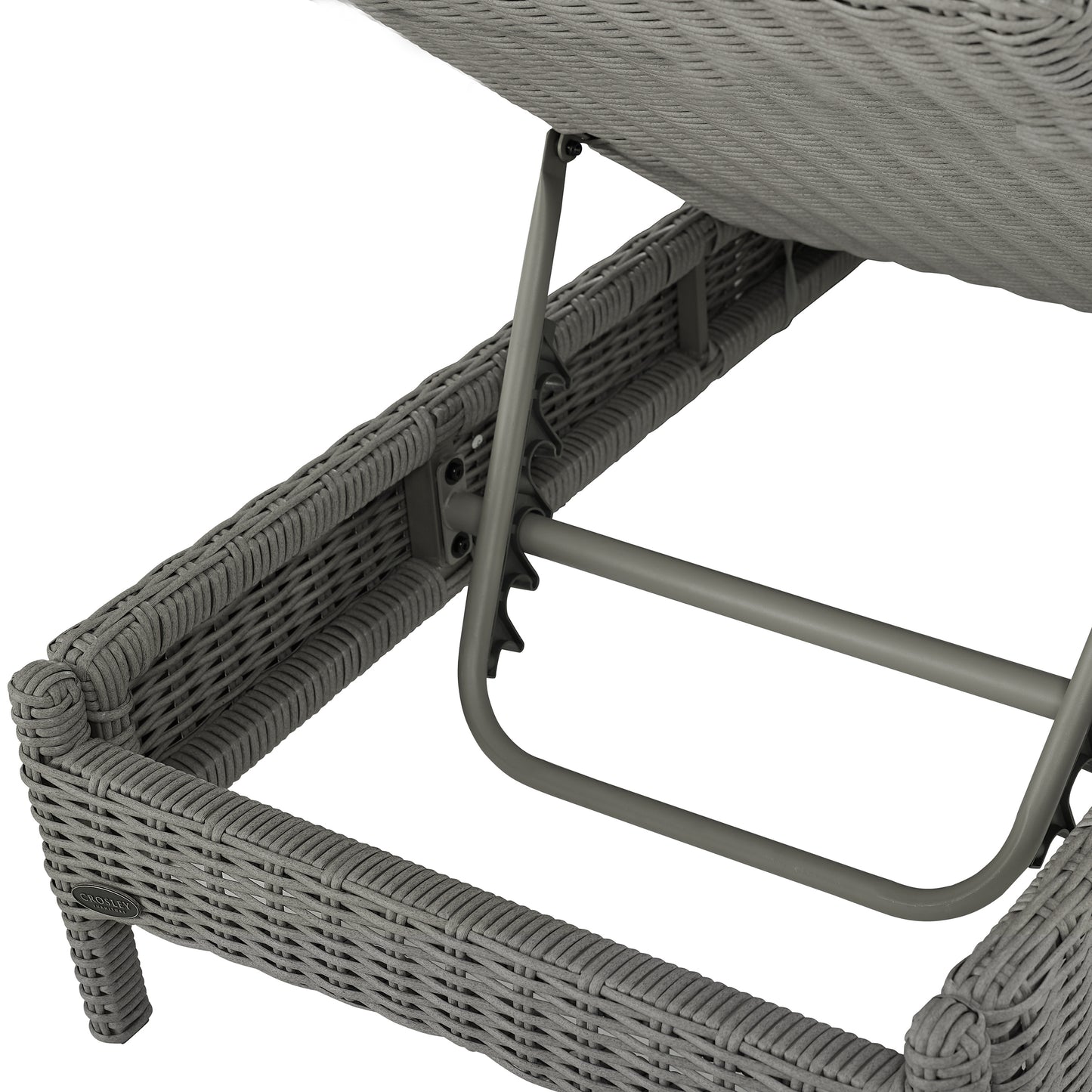 Bradenton Outdoor Wicker Chaise Lounge Navy/Gray