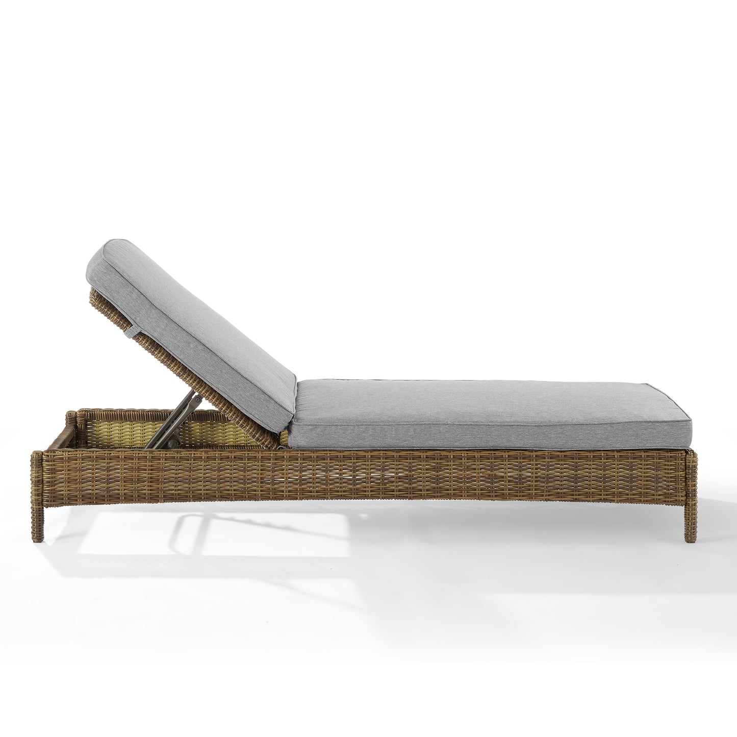 Bradenton Outdoor Wicker Chaise Lounge Gray/Weathered Brown