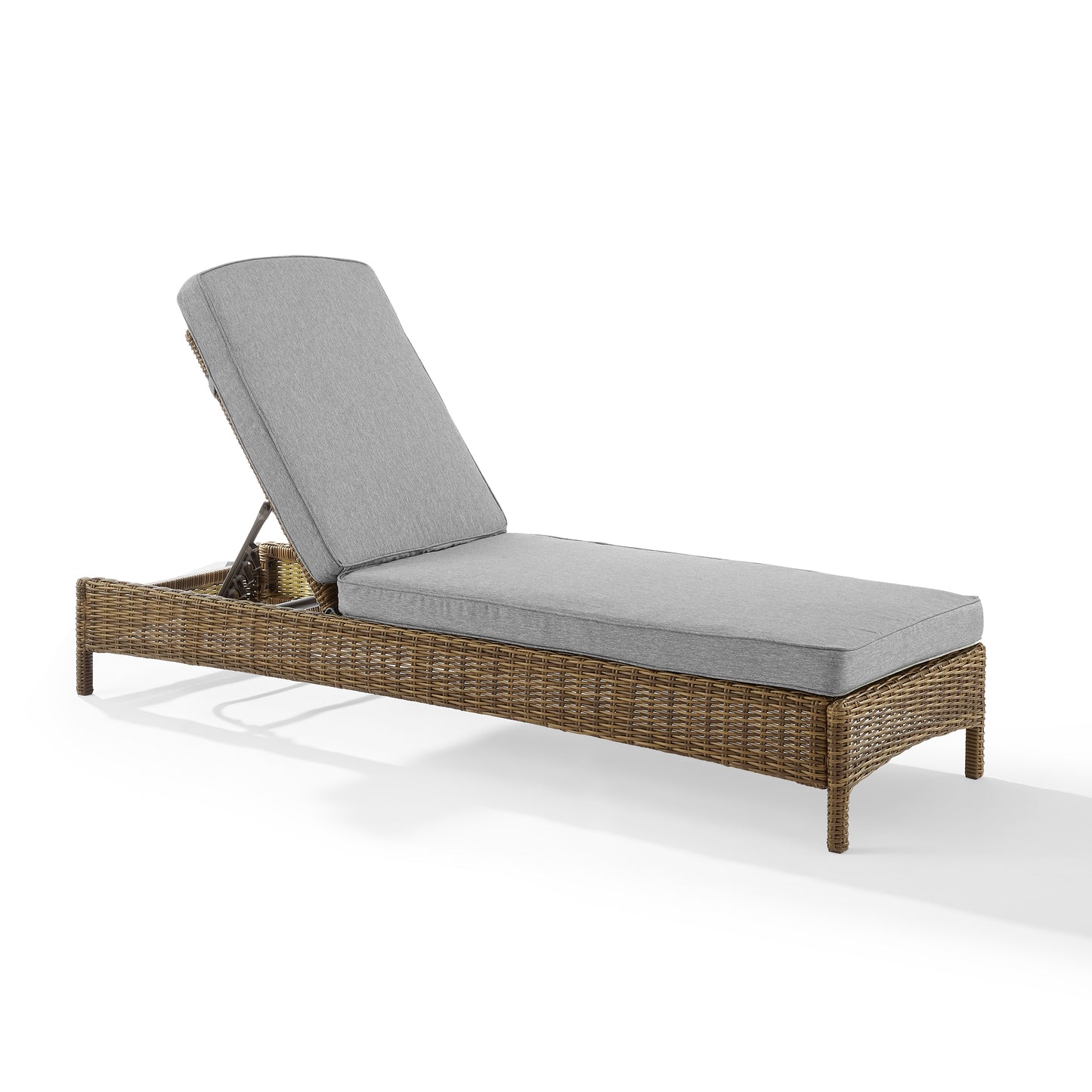 Bradenton Outdoor Wicker Chaise Lounge Gray/Weathered Brown