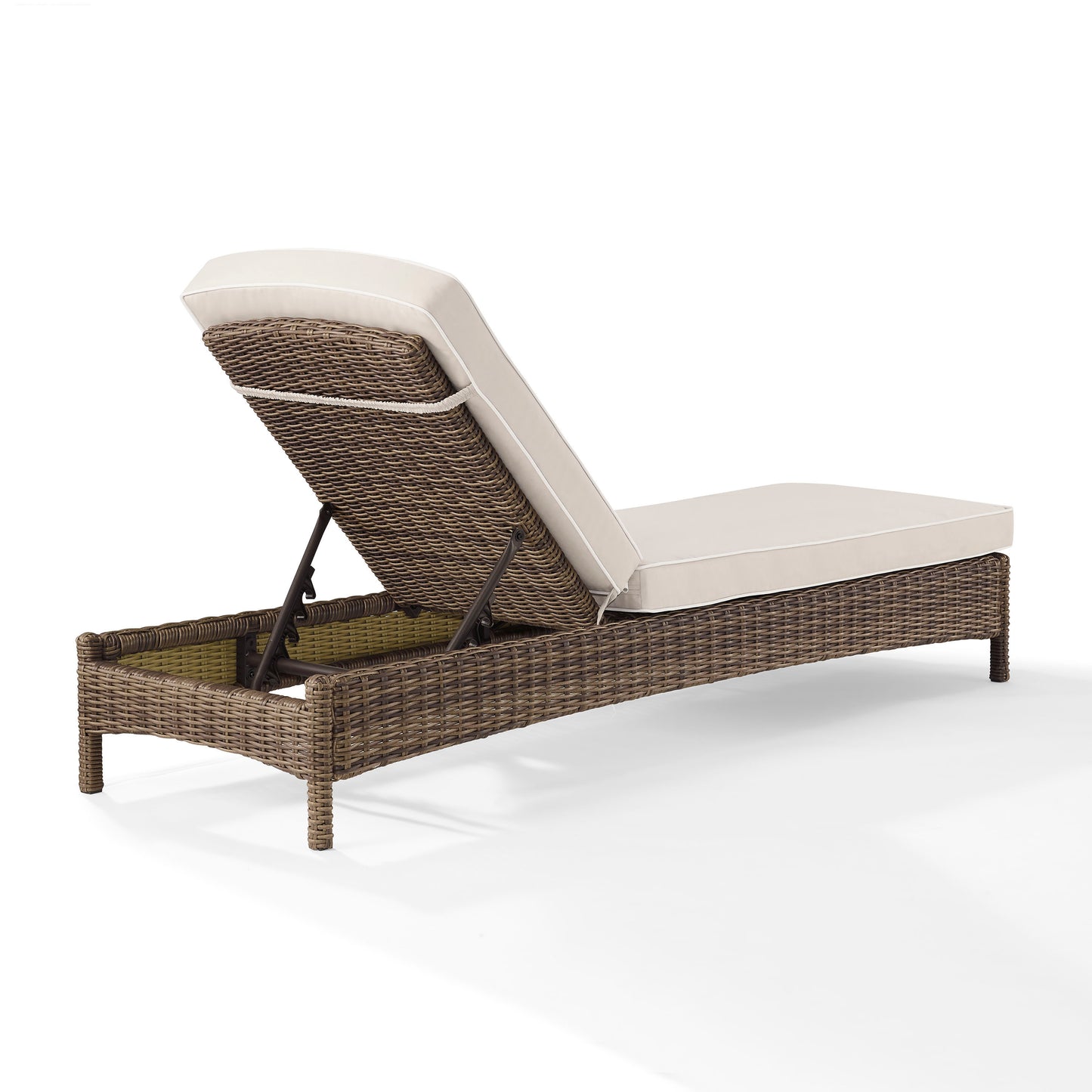 Bradenton Outdoor Wicker Chaise Lounge Sand/Weathered Brown