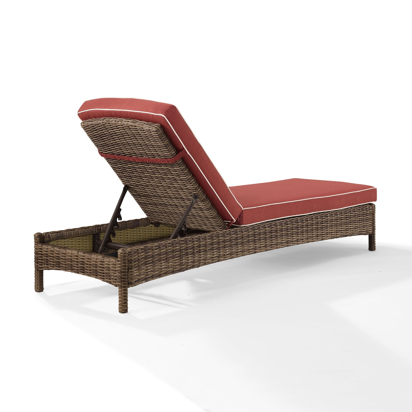 Bradenton Outdoor Wicker Chaise Lounge Sangria/Weathered Brown