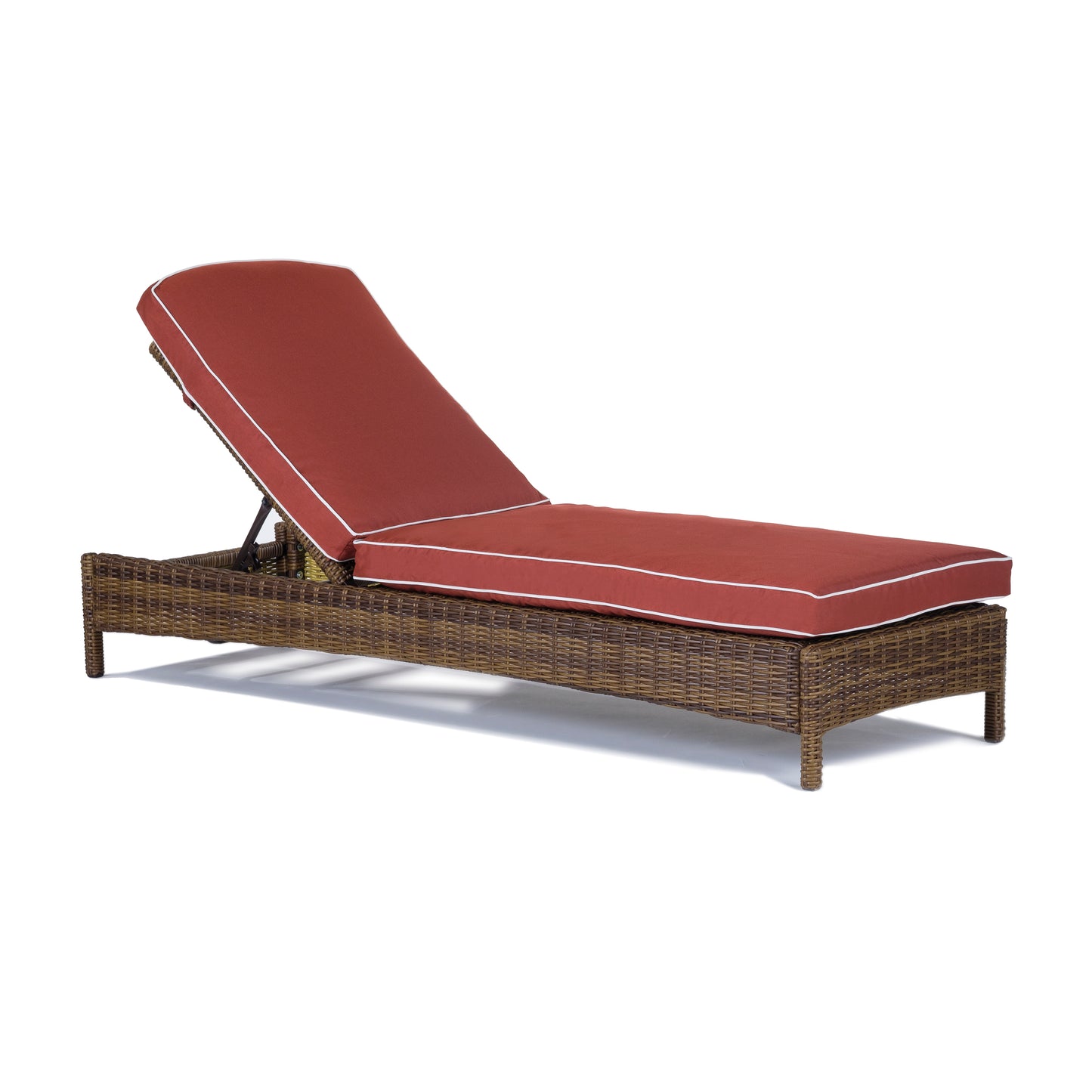 Bradenton Outdoor Wicker Chaise Lounge Sangria/Weathered Brown