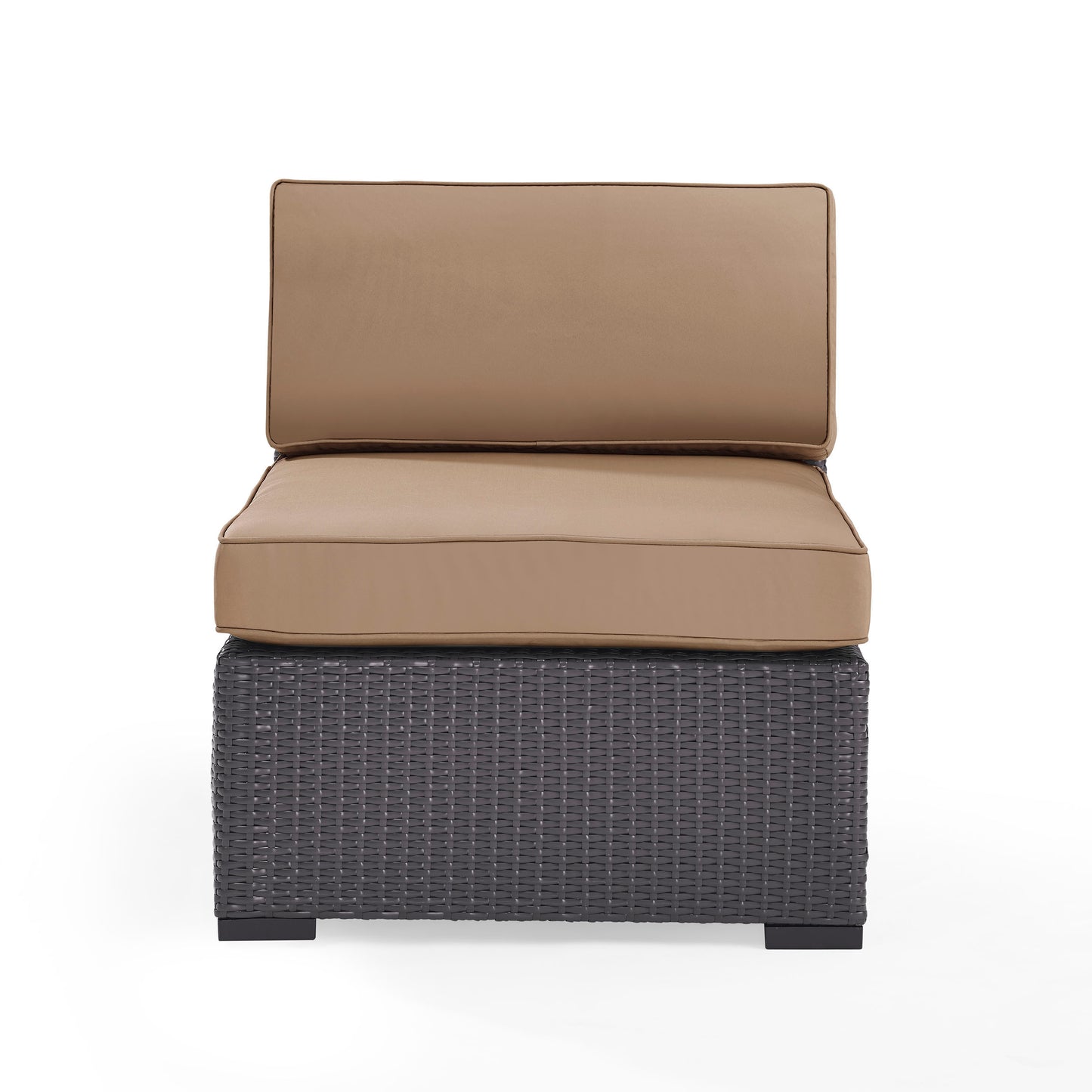 Biscayne Outdoor Wicker Armless Chair Mocha/Brown