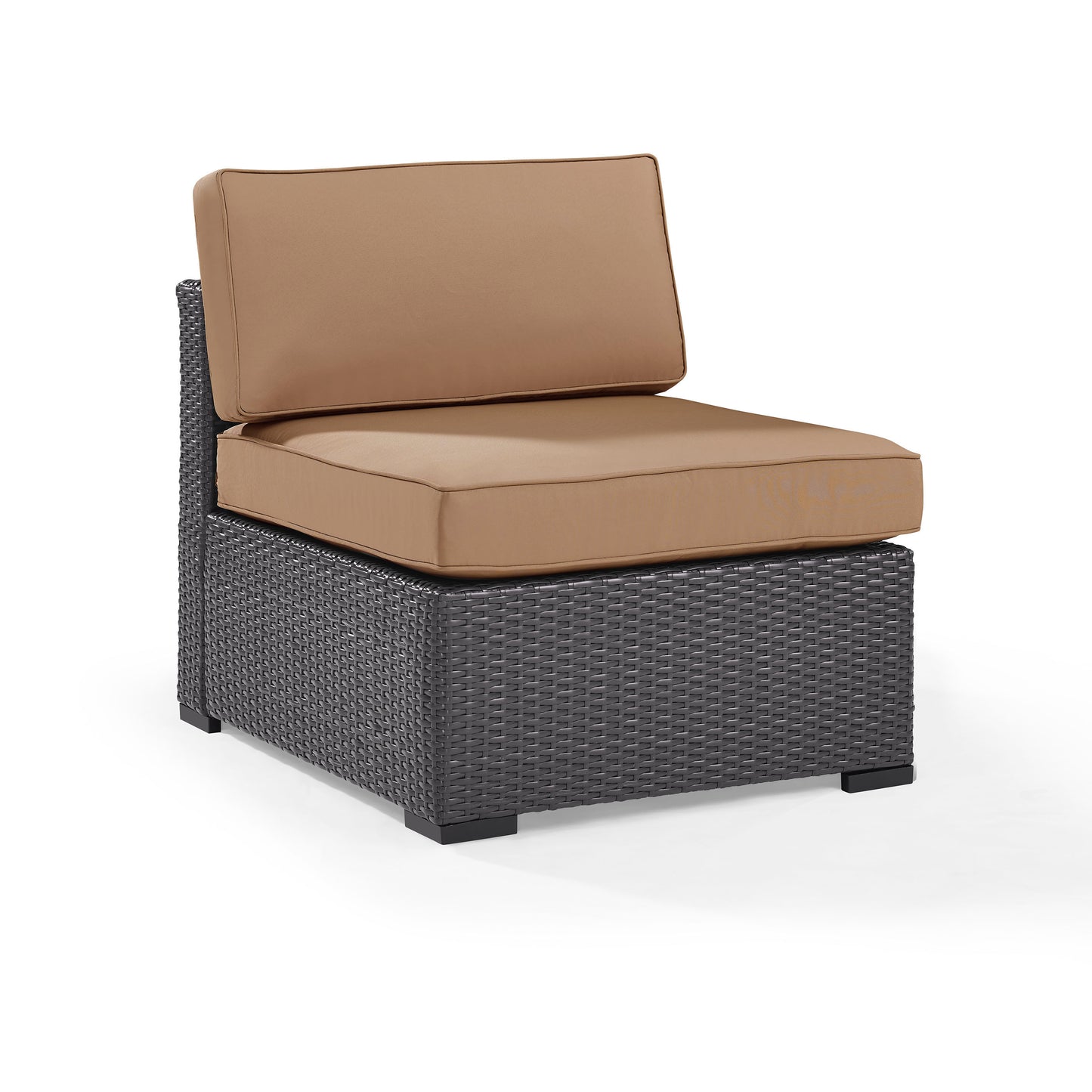 Biscayne Outdoor Wicker Armless Chair Mocha/Brown