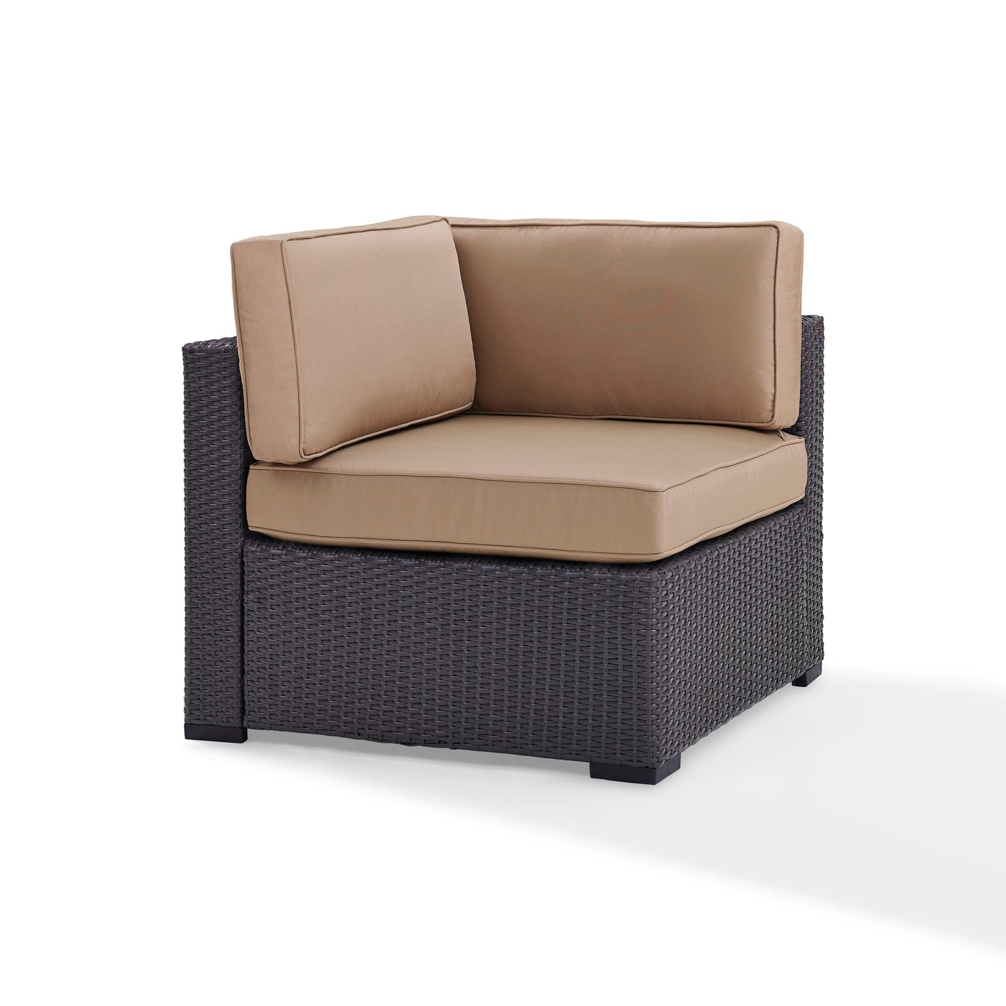 Biscayne Outdoor Wicker Corner Chair Mocha/Brown