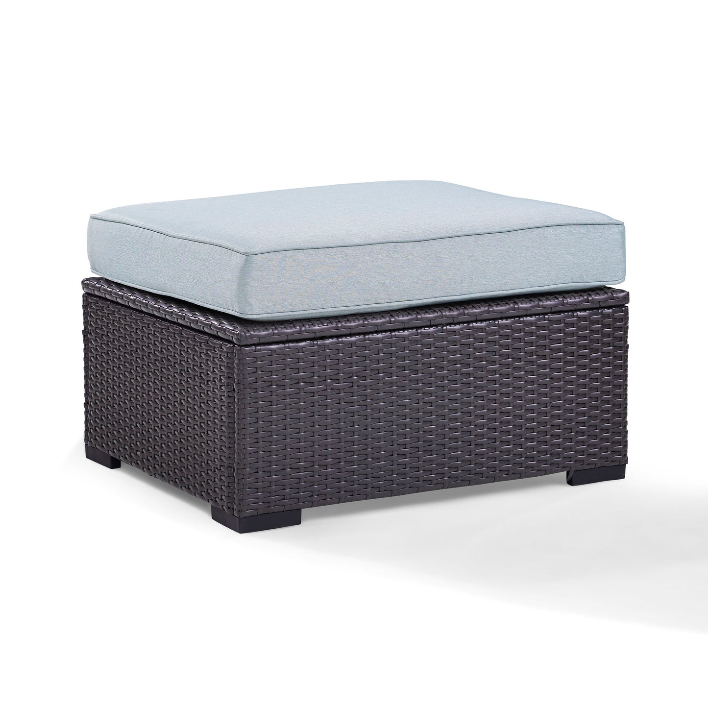 Biscayne Outdoor Wicker Ottoman Mist/Brown