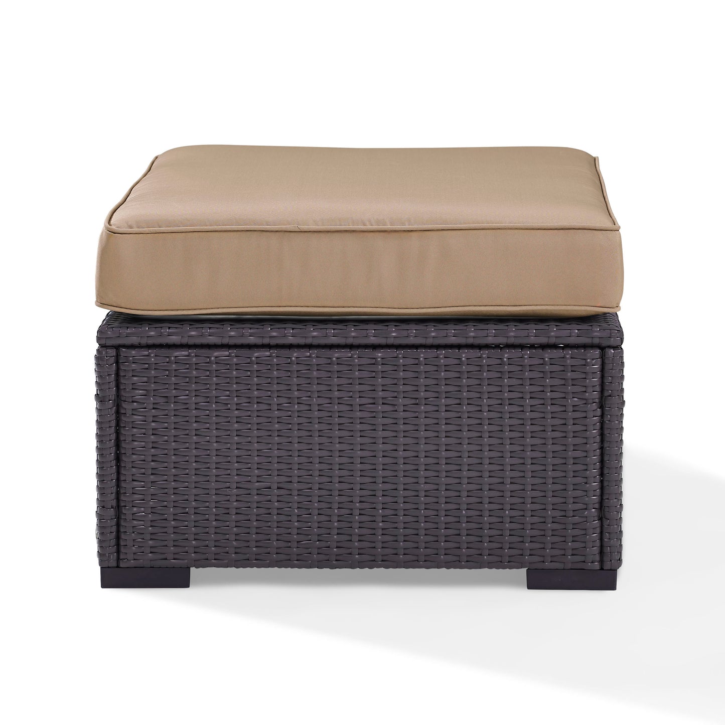 Biscayne Outdoor Wicker Ottoman Mocha/Brown