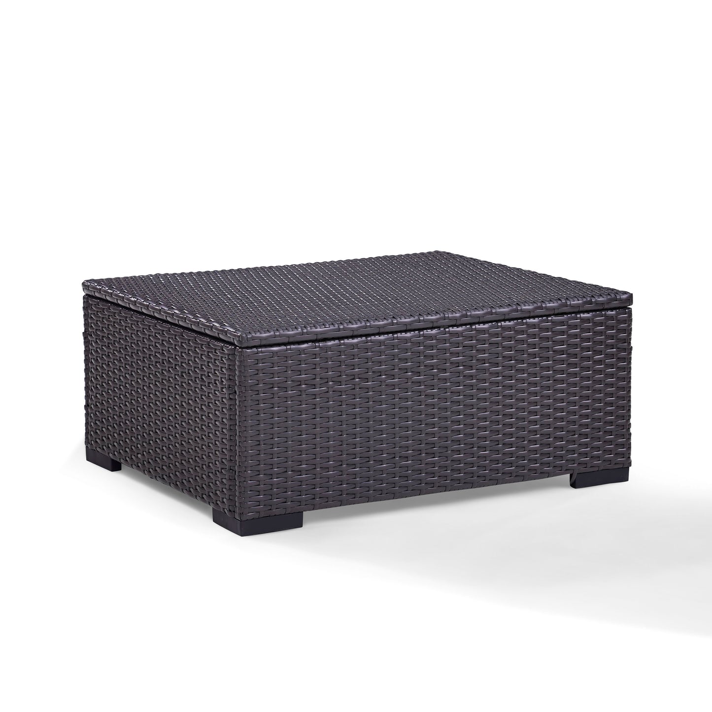 Biscayne Outdoor Wicker Ottoman Mocha/Brown