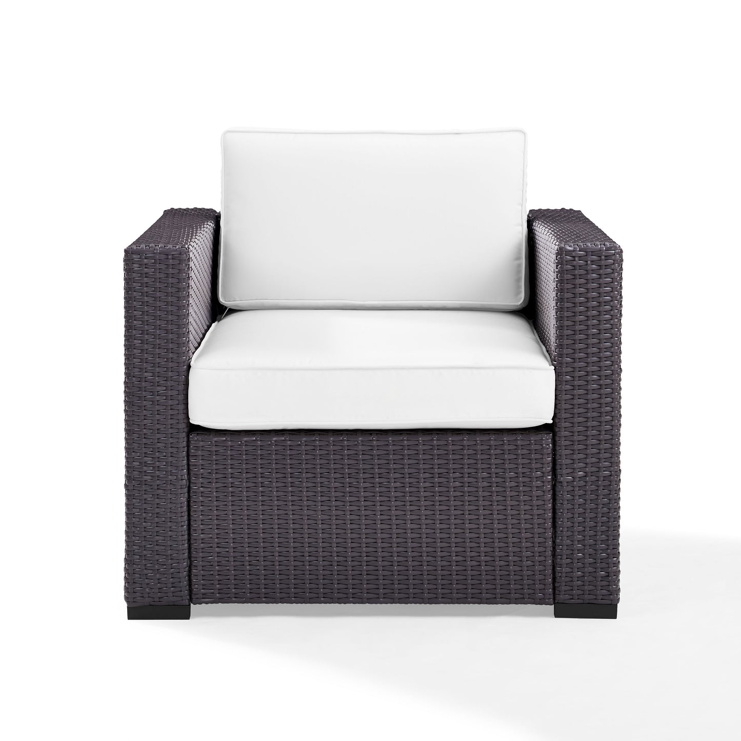 Biscayne Outdoor Wicker Armchair White/Brown