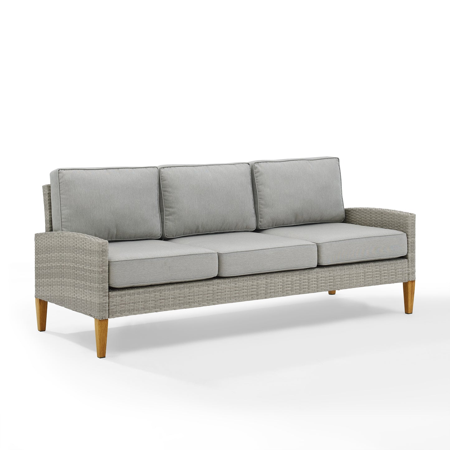 Capella Outdoor Wicker Sofa Gray/Acorn