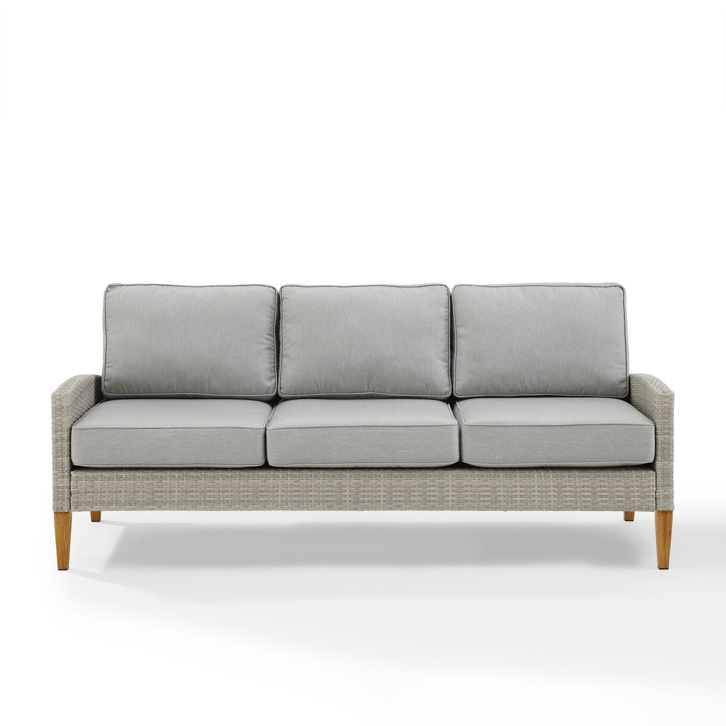 Capella Outdoor Wicker Sofa Gray/Acorn