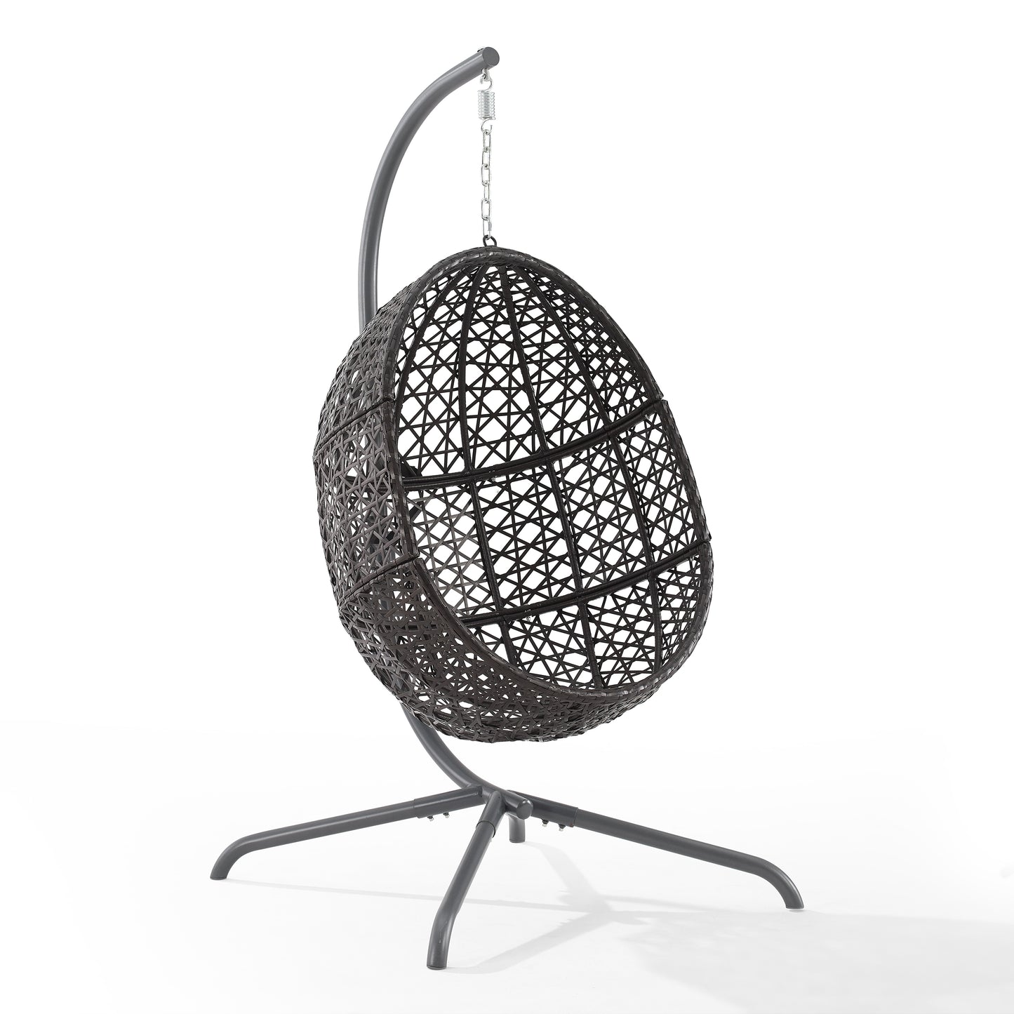 Calliope Indoor/Outdoor Wicker Hanging Egg Chair Sand/Dark Brown - Egg Chair & Stand