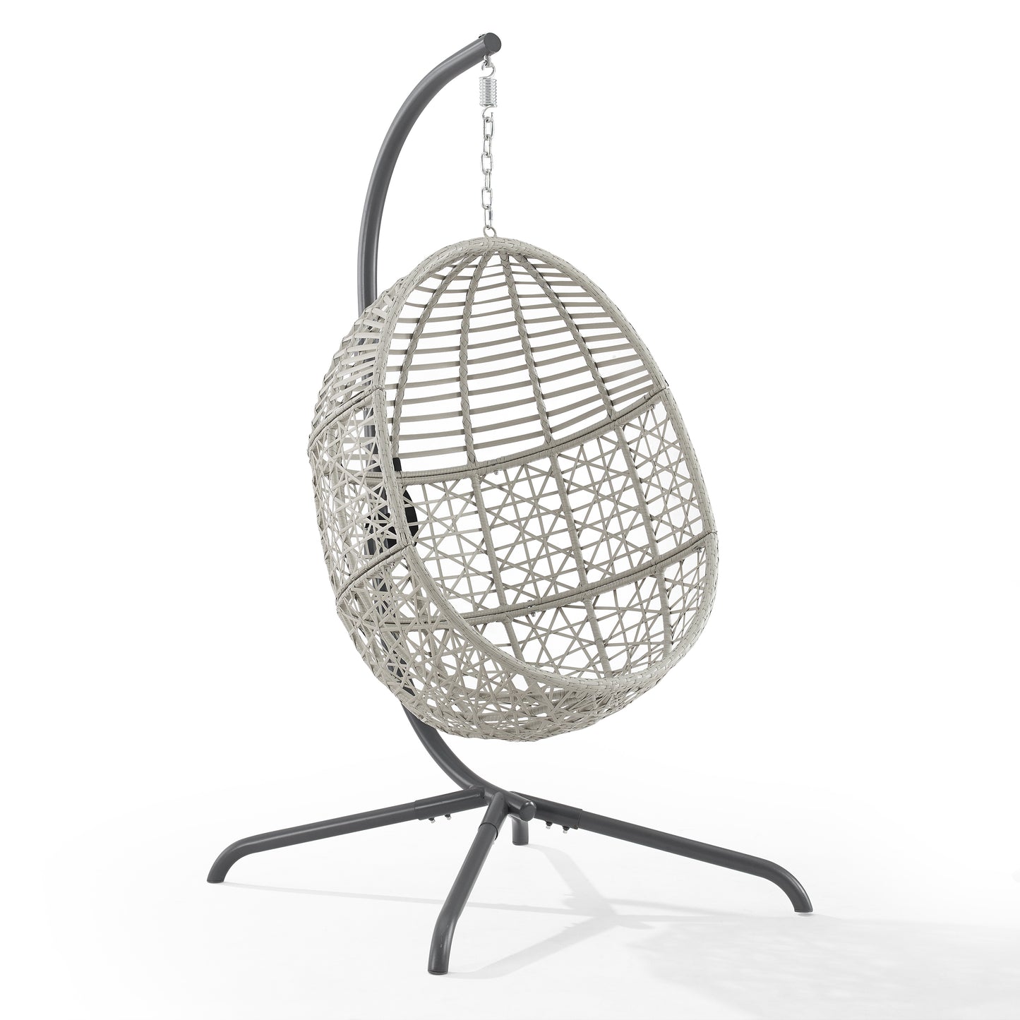 Lorelei Indoor/Outdoor Wicker Hanging Egg Chair Gray/Light Gray - Egg Chair & Stand