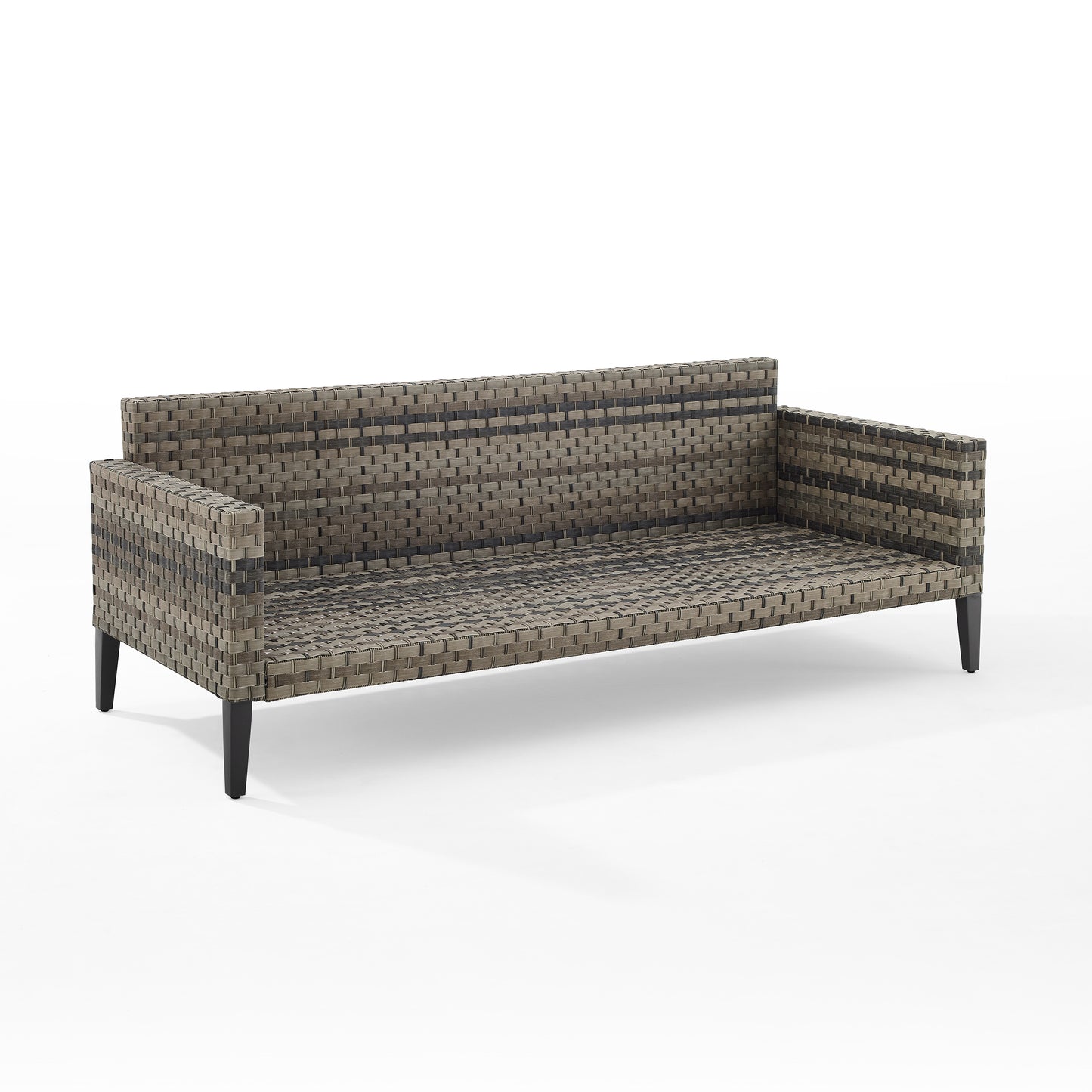 Prescott Outdoor Wicker Sofa Mineral Blue/Brown