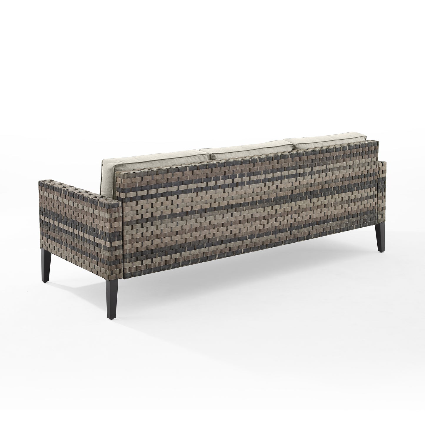 Prescott Outdoor Wicker Sofa Taupe/Brown