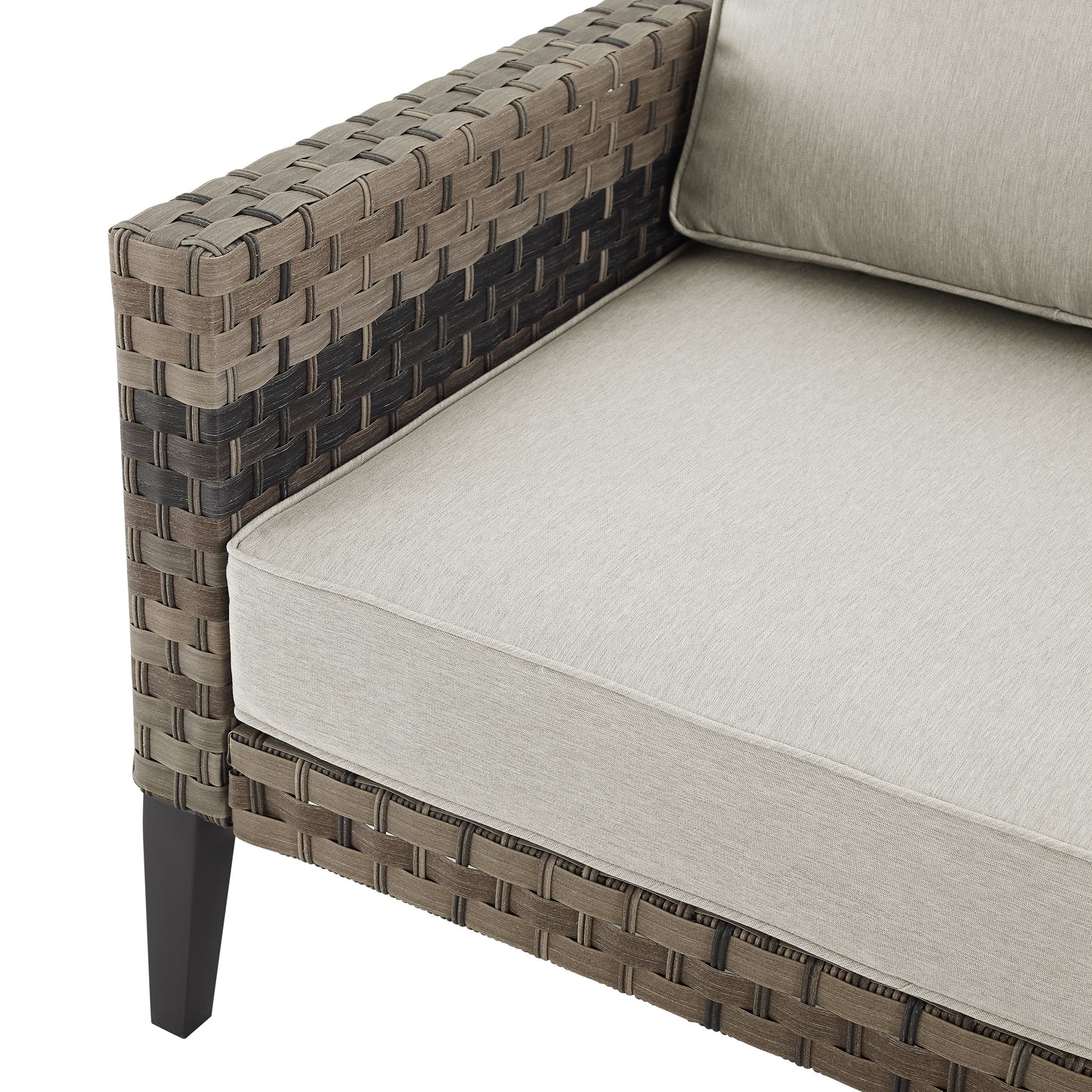 Prescott Outdoor Wicker Sofa Taupe/Brown