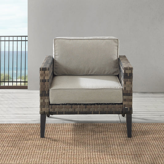 Prescott Outdoor Wicker Armchair Taupe/Brown