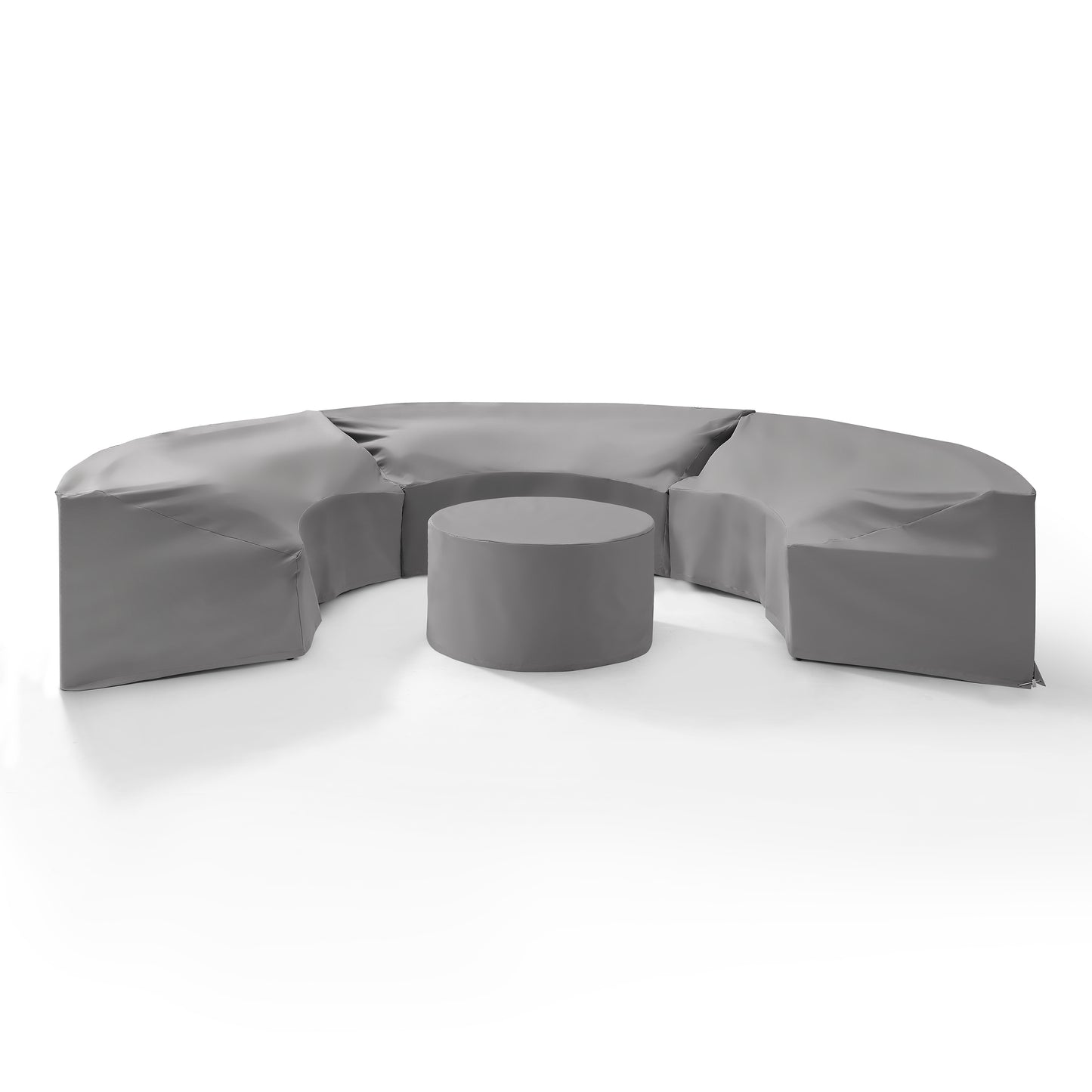 Catalina 4Pc Furniture Cover Set Gray - 3 Round Sectional Sofas & Coffee Table