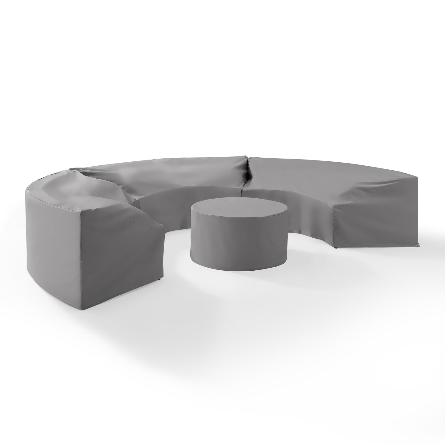 Catalina 4Pc Furniture Cover Set Gray - 3 Round Sectional Sofas & Coffee Table